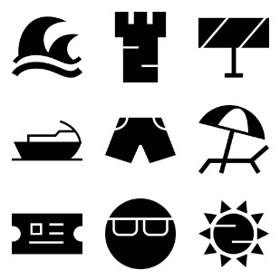Travel & Vacation 3 ! icon sets preview