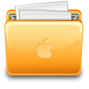 Folder apple with file icon