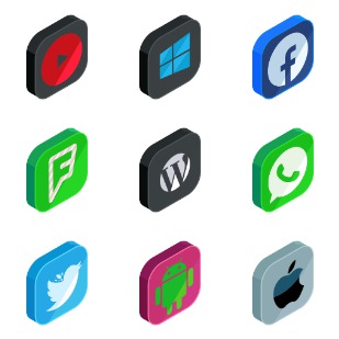 Social Media icon sets preview