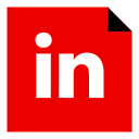 media, linkedin, brand, social, logo icon