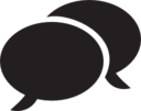 Two rounded speech bubbles icon