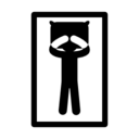 Man sleeping on a bed icon
