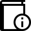 sans, information, book icon