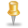 yellow, pin, attach icon