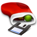 christmas, save, xmas, floppy, drive icon