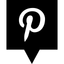 logo, pinterest, media, social icon