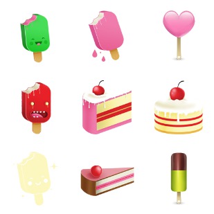 Ice Cream icon sets preview
