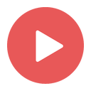 videos, video, modern, red, stream, play icon