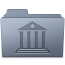 Library Folder Graphite icon