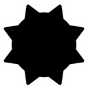 Sun black variant icon