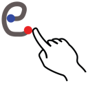 gestureworks, e, letter, stroke, lowercase icon