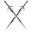 secure, swords, safe, protection, sword, security, guard, arms, protect, antivirus icon