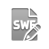 file, format, swf, pencil icon