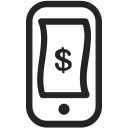 payment, smartphone, mobile, device, withdraw, money icon