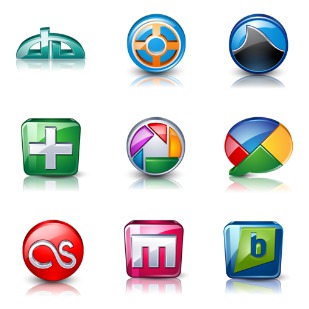 High Details Social icon sets preview