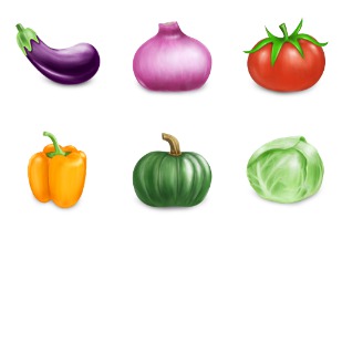 Vegetables icon sets preview