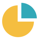 black background, report, diagram, finance, presentation, pie chart icon