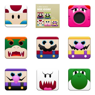 Super Mario Pack icon sets preview