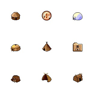 Native American Houses icon sets preview