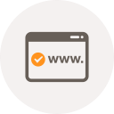 www, domain, internet, url, checked, browser, window icon