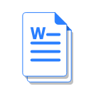 word, doc, file, copy, office icon
