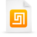 document, orange, file, paper icon