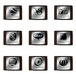 Wood And Metal 2 icon sets preview