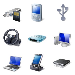 Hardware Devices icon sets preview