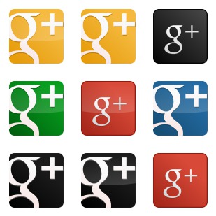 Red Google Plus icon sets preview