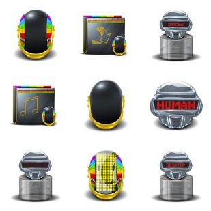Daft Punk icon sets preview