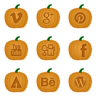 Pumpkin Social icon sets preview