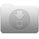 Aluminum folder Downloads icon