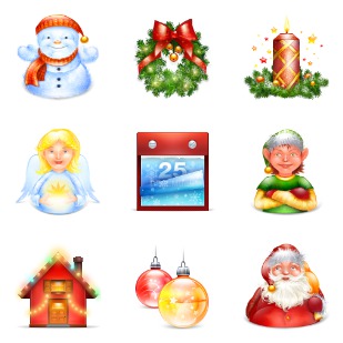 Xmas New Year 2011 icon sets preview