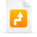 paper, file, document, orange icon
