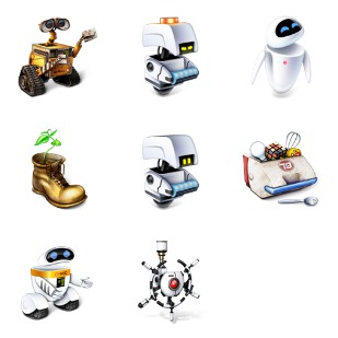 Wall E icon sets preview