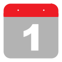 one, hovytech, calendar, event, first, time, schedule icon