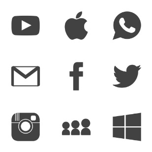 Social Media & Logos II Glyph icon sets preview