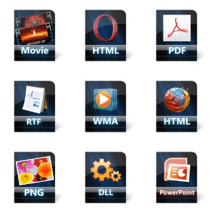Black Pearl Files icon sets preview