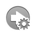 gear, right, arrow icon