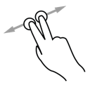 drag, two, gestureworks, finger icon