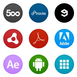 Circle icon sets preview