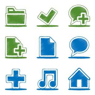 Origami Colored Pencil icon sets preview