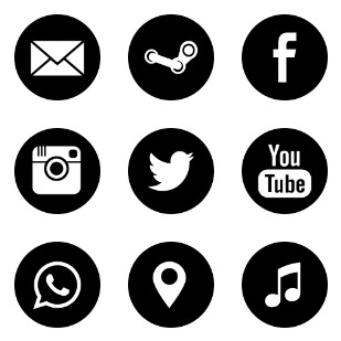 Miu Black Social icon sets preview