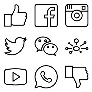 Social icon sets preview
