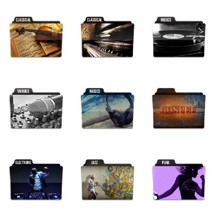 Music Folder icon sets preview