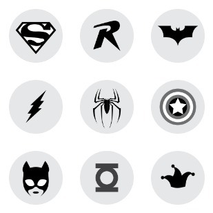 Superheroes Set icon sets preview