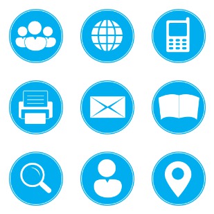 Unique-Round-Blue icon sets preview