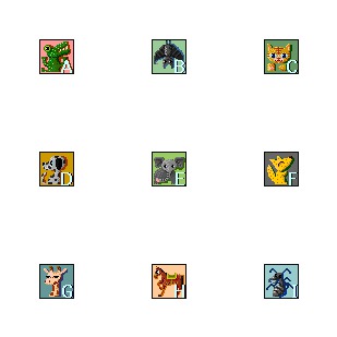 Animals ABC icon sets preview