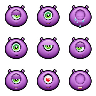 Purple Monster icon sets preview