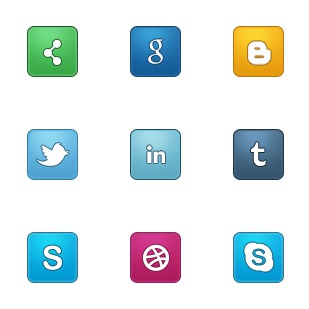 Complete Social Icons icon sets preview